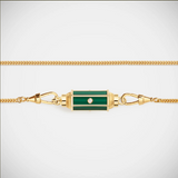 Marie Lichtenberg - Diamond Malachite Baby Locket