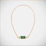 Marie Lichtenberg - Diamond Malachite Baby Locket