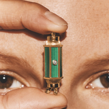 Marie Lichtenberg - Diamond Malachite Baby Locket