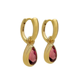 Howl - Rory Hoops with Pear Pink Tourmaline Drop