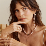 Octavia Elizabeth - Large Nesting Gem Cross Necklace