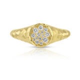 Octavia Elizabeth - The Mini Octavia Diamond Signet Ring