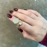 Octavia Elizabeth - The Mini Octavia Diamond Signet Ring