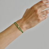 Octavia Elizabeth - Kelly Green Parachute Nesting Gem Bracelet