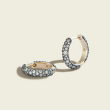 Lucy Delius - Diamond Hinged Hoops (Antique Finish)