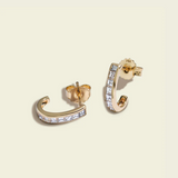 Lucy Delius - Baby Carre Cut Half Hoops Polished