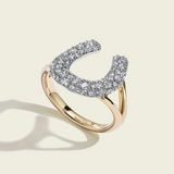 Lucy Delius - Modern Finish Diamond Horseshoe Ring
