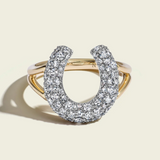 Lucy Delius - Modern Finish Diamond Horseshoe Ring