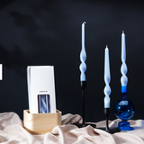 MÆGEN Twist Taper Candles - 3 Pack - Cornflower Blue