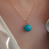 Devon Woodhill - Morning Star Diamond Charm - Turquoise