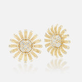 Harwell Godfrey- Chubby Sunflower Diamond Button Earrings