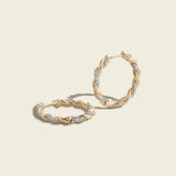 Lucy Delius - Modern Finish Twisted Rope Diamond Hoops