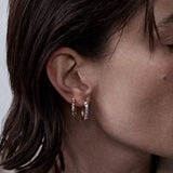 Lucy Delius - Modern Finish Twisted Rope Diamond Hoops
