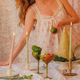 Extra Tall Pistachio Cream Taper Candle - Pack of 4