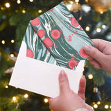 Hand Marbled Greeting Card - Cosmos Festive Mix