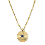 Jade Ruzzo Blue Sapphire Cymbal Pendant XS 16" Necklace