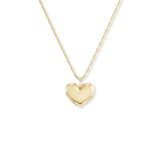 Brent Neale - Small All Gold Puff Heart Pendant