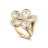 Brent Neale - One-of-a-Kind Petal Ring with Diamond Pears