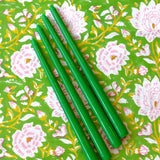 Extra Tall Grass Green Taper Candle - Pack of 4