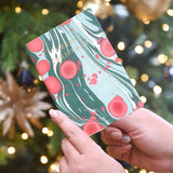 Hand Marbled Greeting Card - Cosmos Festive Mix