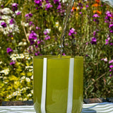 Atina Glassware - Olive & White