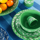 Carolina Irving & Daughters Anna Reverse Green Serving Bowl