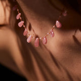 Ivarene- Cheremoya Drops and Beads Rhodochrosite Necklace