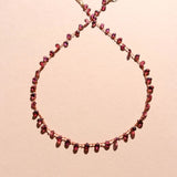 Ivarene- Selma Facette Necklace Plum Garnet