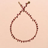 Ivarene- Selma Facette Necklace Plum Garnet