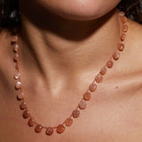 Ivarene- Sunk Haze Peach Moonstone Necklace