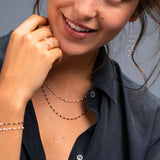 gigiClozeau: Classic Gigi WHITE necklace yellow gold