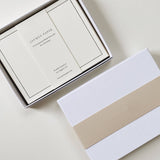 Letterpressed Notecard No. 03 Set of 10 Wavy Border No Ink: Natural / Set of 10