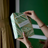 Hand Marbled Wrapping Paper Sheets - Waves Matcha