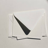 Letterpressed Notecard No. 03 Set of 10 Wavy Border No Ink: Natural / Set of 10