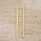 Bamboo Taper Beeswax Candles - A Pair: Midnight Black