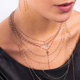 gigiClozeau: Classic Gigi Sparkle necklace yellow gold- 16.5"