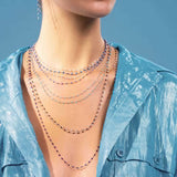 gigiClozeau: Classic Gigi BABY BLUE necklace yellow gold- 16.5"