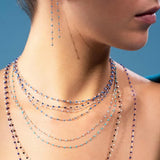 gigiClozeau: Classic Gigi BLUE necklace yellow gold- 16.5"