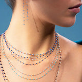 gigiClozeau: Classic Gigi SAPPHIRE necklace yellow gold- 17.7"
