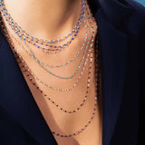 gigiClozeau: Classic Gigi BLUE necklace yellow gold- 16.5"