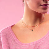 gigiClozeau: Classic Gigi PINK necklace yellow gold