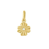 gigiClozeau: Clover Lumière Diamond Pendant, Yellow Gold