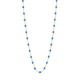 gigiClozeau: Classic Gigi BLUE necklace yellow gold- 16.5"
