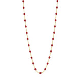 gigiClozeau: Classic Gigi CHERRY necklace yellow gold- 16.5"