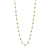 gigiClozeau: Classic Gigi GREEN necklace yellow gold- 16.5"