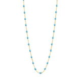gigiClozeau: Classic Gigi TURQUOISE necklace yellow gold