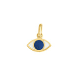 gigiClozeau: Eye Lapis Resin Pendant, Yellow Gold