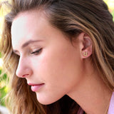 Diamond Horseshoe Earrings