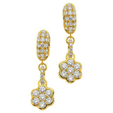 Buddha Mama: Diamond Flower Huggie Earrings