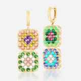 Harwell Godfrey- Granny Squares "Maude" Earrings